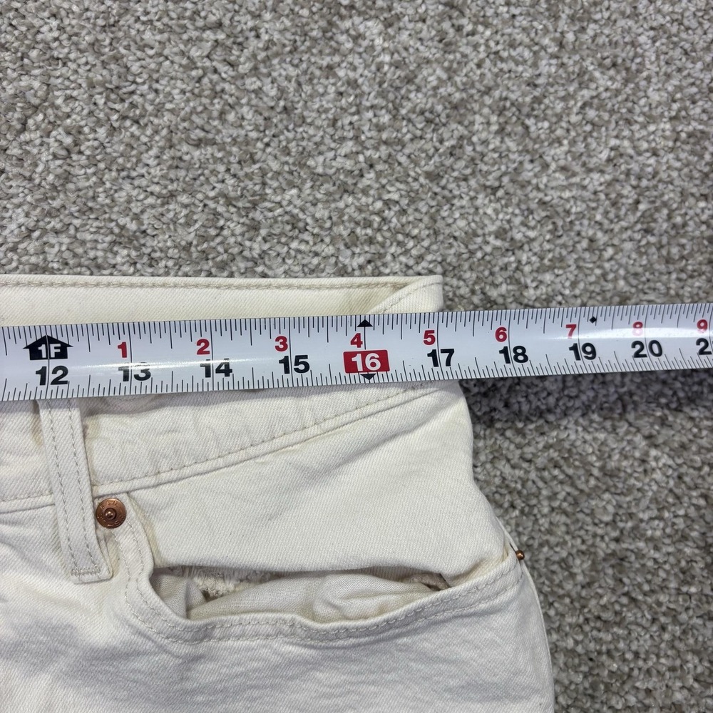 Levis 511 Slim Jeans Mens 34x32 White Light Wash Tapered Denim Pants Casual - Picture 6 of 8